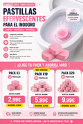 Tabletas Efervescentes Limpiadoras de Inodoro
